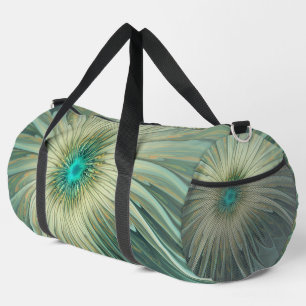 Sac De Sport Art fractal de fleurs de fantaisie vert sauge abst