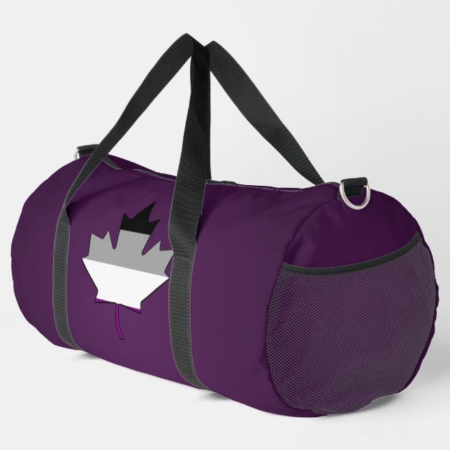 Sac De Sport Asexuality pride maple leaf  (Coin droit)