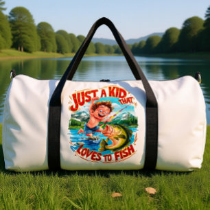 Sac De Sport Aventure de pêche : juste un enfant qui aime pêche
