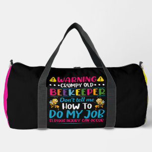 Sac De Sport Avertissement Vieux Apiculteur Grincheux