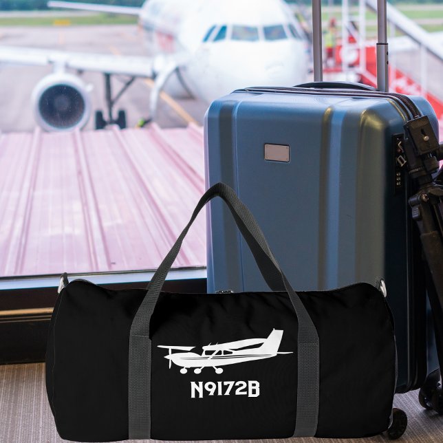 Sac De Sport Avion Cessna Cool,Simple,Aviation Noire (Créateur téléchargé)