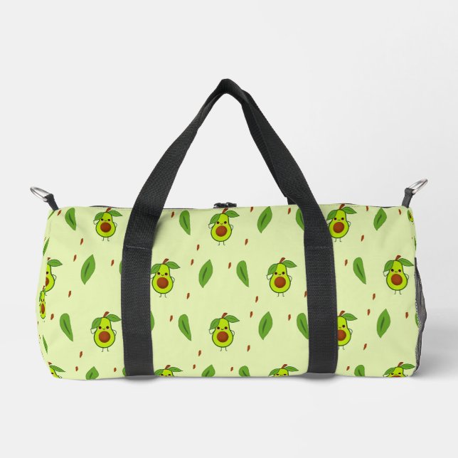 Sac De Sport Avocat Cute kawaii vert (Recto)