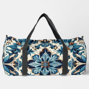 Sac De Sport Azulejo Porcelain Carrelage bleu Motif méditerrané