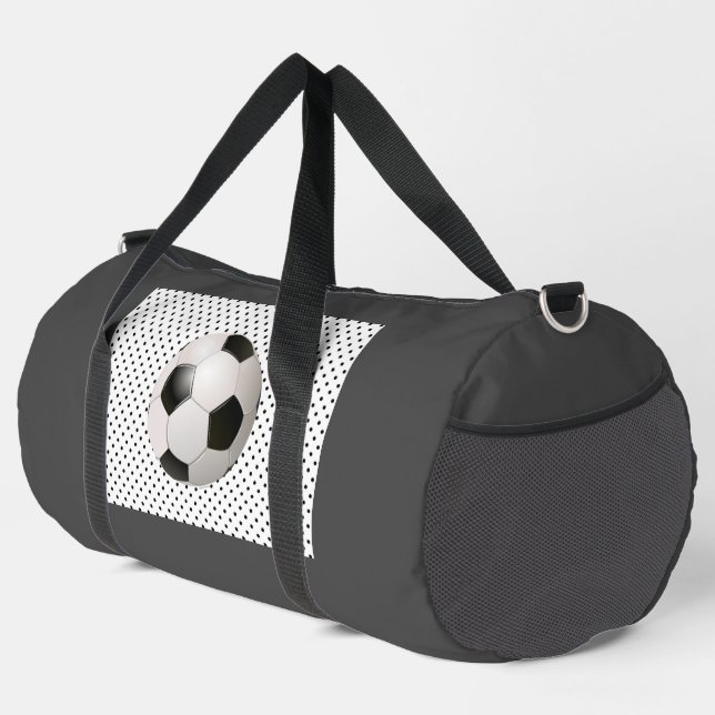 Sac De Sport Balle de football gris foncé (Coin droit)