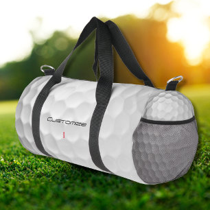 Sac De Sport Balle de golf blanche texturée avec nom et numéro