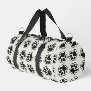 Sac De Sport Balles noires, Paws de chien, Paws de chat, Plan
