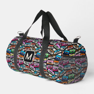 Sac De Sport Bandes Casette colorées monogramme personnalisé