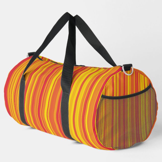 Sac De Sport Bandes larges orange rouge jaune (Coin droit)
