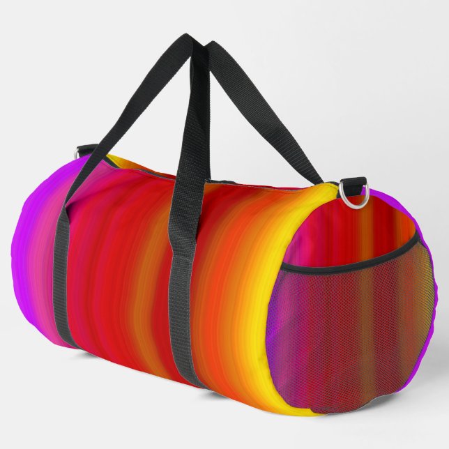 Sac De Sport Bandes multicolores Abstraites (Coin droit)