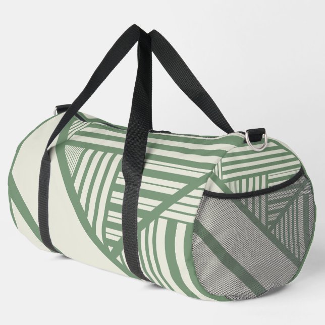 Sac De Sport Bandes triangulaires en vert (Coin droit)