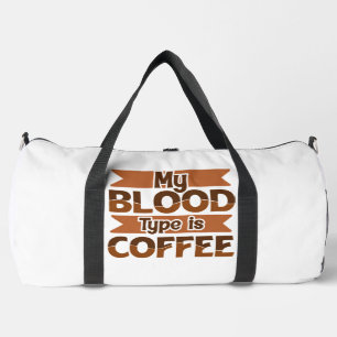 Sac De Sport Bannière Mon Groupe Sanguin Est Le Café