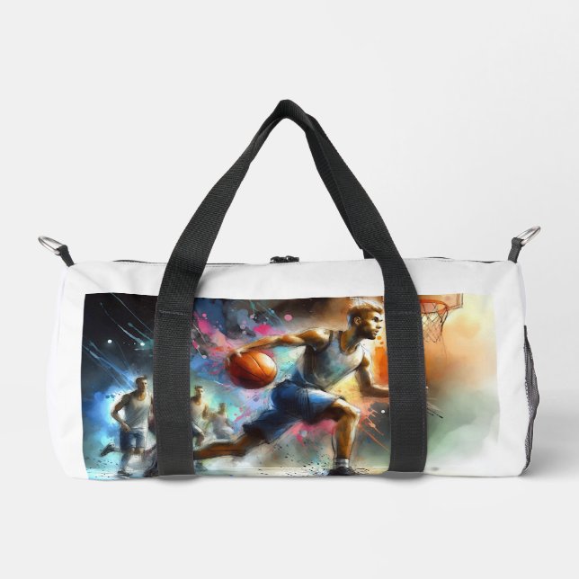 Sac De Sport Basketball en Mouvement,  (Recto)