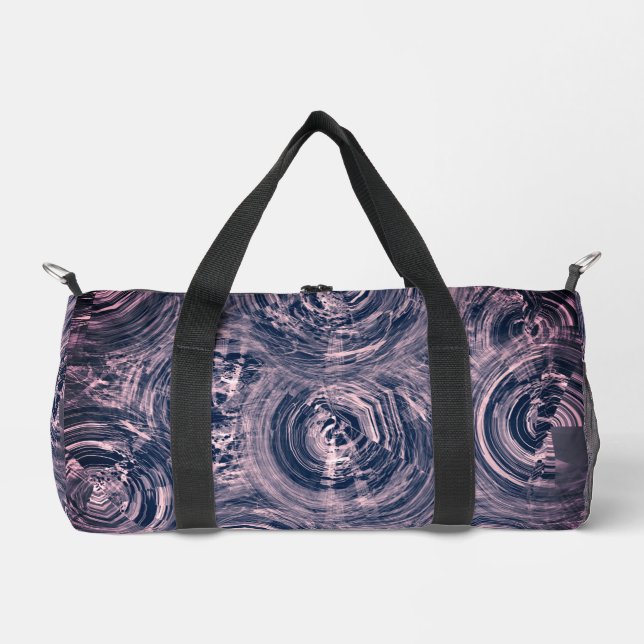 Sac De Sport Batik bleu foncé et joli tourbillon (Recto)