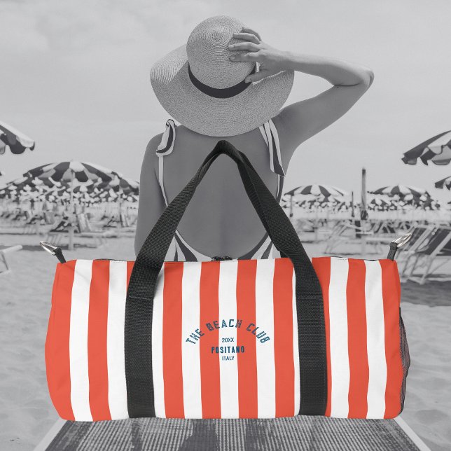 Sac De Sport Beach Club Crest Orange Red Cabana Striogramme (Créateur téléchargé)