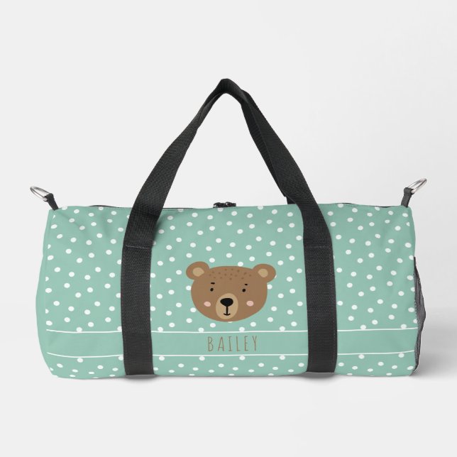 Sac De Sport Beau bébé ours bleu moderne (Recto)