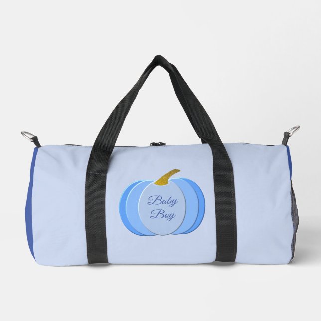 Sac De Sport Bébé bleu mignon Citrouille Drapeau personnalisé (Recto)