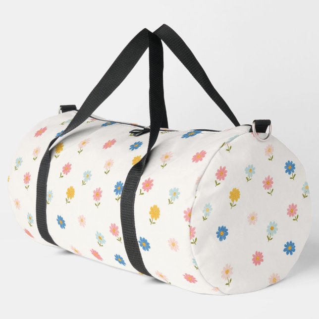 Sac De Sport Bébé Fleur Rétro Pastel (Coin gauche)