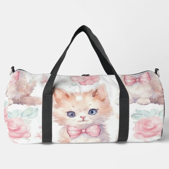 Sac De Sport Bébé rose et blanc doux Imprimer (Recto)