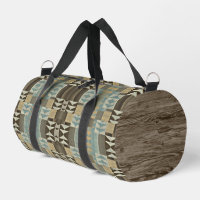 Beige Turquoise Bleu Vert Taupe Brown Motif tribal