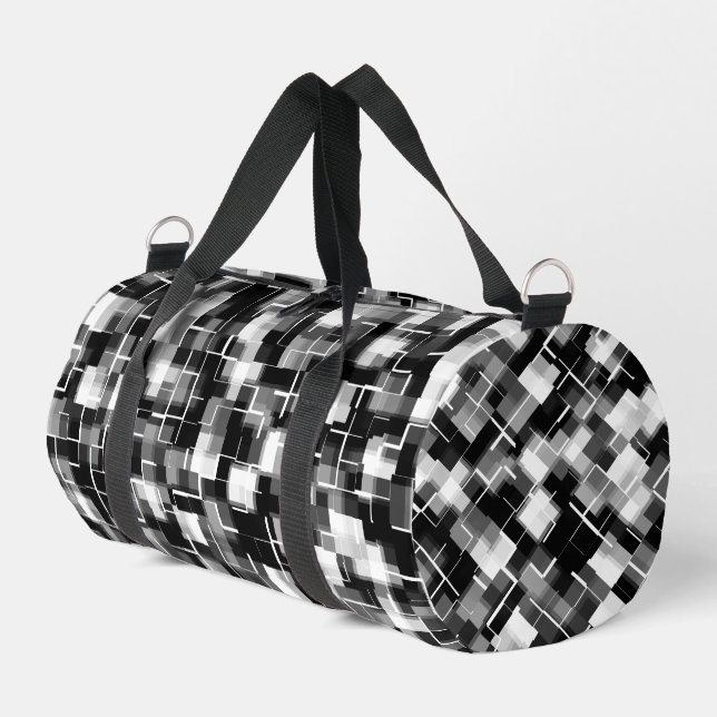 Sac De Sport Black Grey Silver Blanc Motif tendance (Coin gauche)