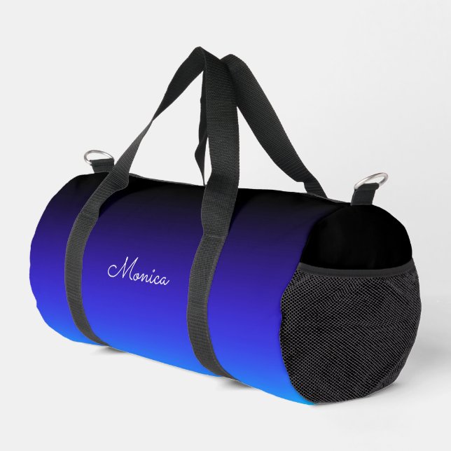 Sac De Sport Black Indigo et Aqua Blue Ombre (Coin droit)
