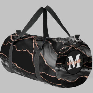Sac De Sport Black Rose Gold Parties scintillant Agate Grand Du