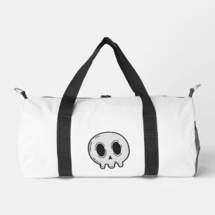 Sac de sport blanc graphique crâne moderne et auda
