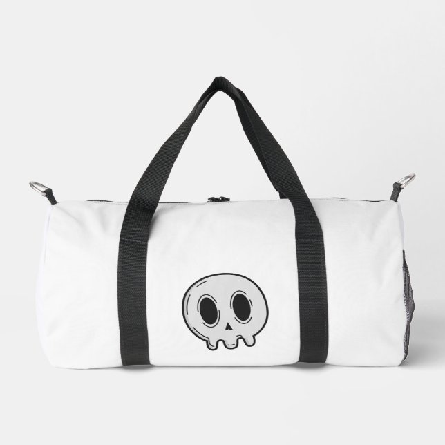 Sac de sport blanc graphique crâne moderne et auda (Recto)