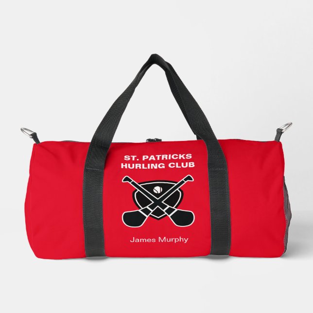 Sac De Sport Blessure personnalisée / Camogie (rouge) (Recto)