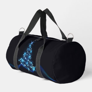 Sac De Sport Bleu brillant des étoiles sur l'arbre de Noël fonc