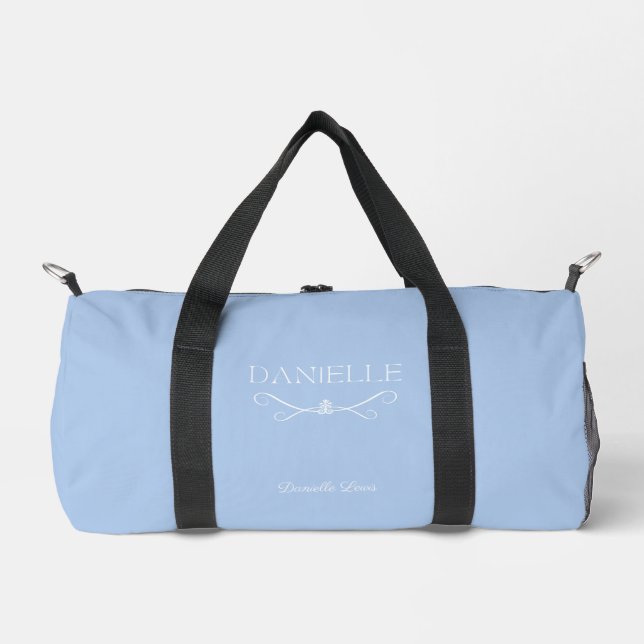 Sac De Sport Bleu clair Nom personnalisé "Ballet Everyday" (Recto)