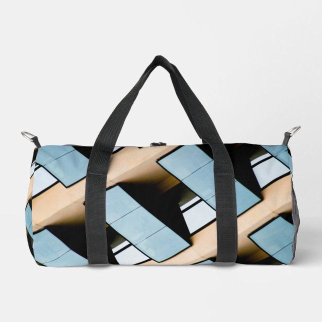 Sac De Sport Bleu et beige Abstrait (Recto)