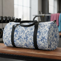 Bleu Floral Toile Élégant Vintage