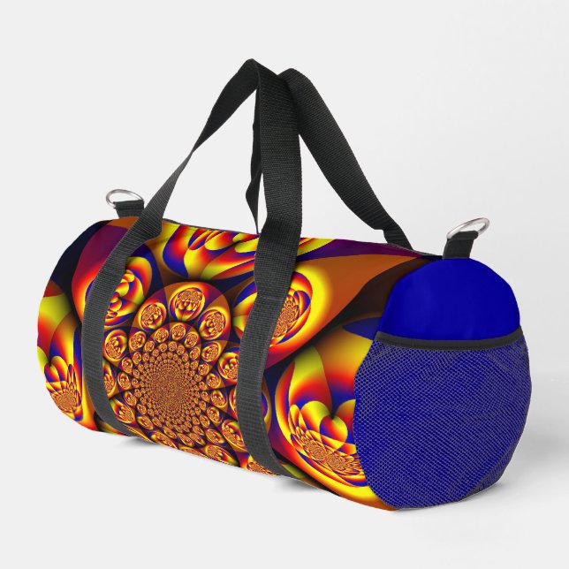 Sac De Sport Bleu, Jaune, Mini sphères Or (Coin droit)