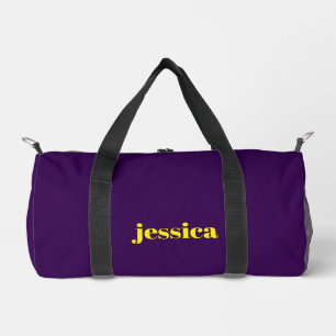 Sac De Sport Bloc de couleur minimaliste nom personnalisé 