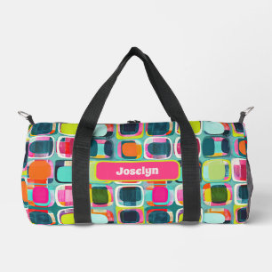 Sac De Sport Blocs de couleurs vives Motif du milieu du siècle