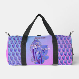 Sac De Sport Blue Irises Floral Art Personnalisé