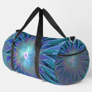 Sac De Sport Blue Purple Flower Dream Abstrait Fractal Art