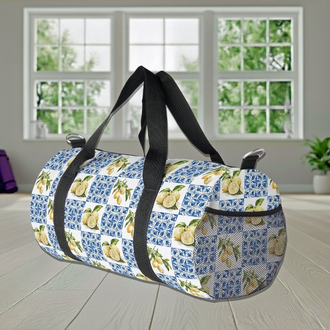 Sac De Sport Blue Tile French Country Lemon Pattern (Créateur téléchargé)