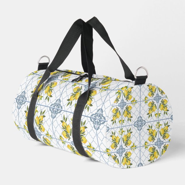 Sac De Sport Blue Watercolor French Country Lemon (Coin gauche)