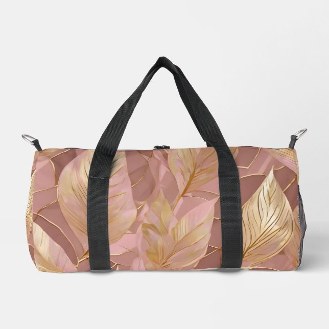 Sac De Sport Blush Pink Gold Boho Modern Leaves Collection (Recto)