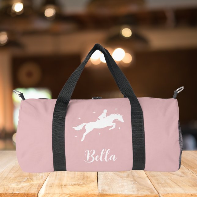 Sac De Sport Blush Rose Moderne Équitation Équestre (Créateur téléchargé)