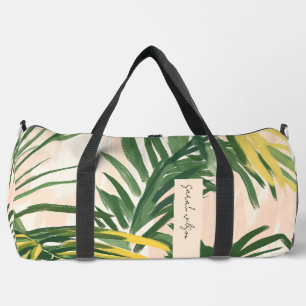 Sac De Sport Boho Blush Green Tropical Palm Plage Feuille