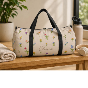 Sac De Sport Boho Floral Arc-en-ciel