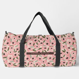 Sac De Sport Bold Inky Floral Pattern | Hand-Drawn Botanical