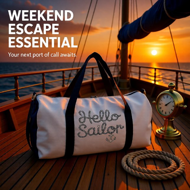 Sac De Sport Bonjour Marin Corde Naútic Ancrage (Créateur téléchargé)
