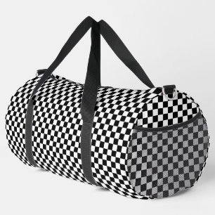 Sac De Sport Bordure À damiers noire et blanche