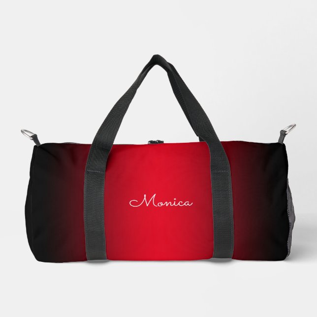 Sac De Sport Bordure noire ombre rouge (Recto)