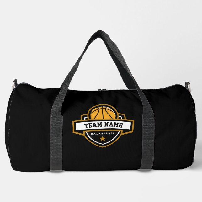 Sac De Sport Bouclier noir de basketball (Recto)
