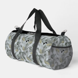 Sac De Sport Bouquet de fleurs d'Hibiscus blanc Personnalisé